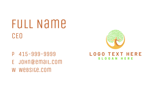 Human Wellness Tree Business Card Design Image Preview