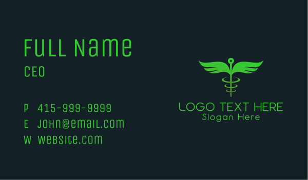 Medical Acupuncture Wings Business Card Design Image Preview
