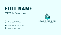 Beach Palm Tree Getaway Business Card Image Preview
