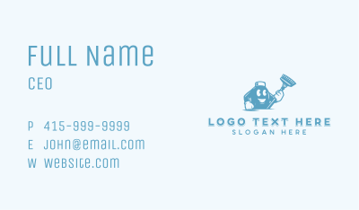Housekeeper Broom Cleaner Business Card Image Preview
