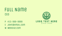 Green Flower Emblem  Business Card Image Preview