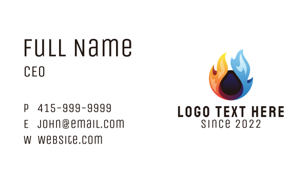 Fire Water Sphere  Business Card Design Image Preview