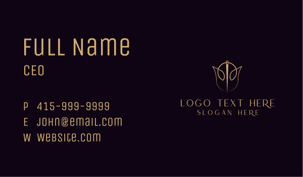 Needle Rose Alteration Business Card Design Image Preview