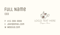 Floral Tea Cup Business Card Image Preview