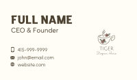Floral Tea Cup Business Card Image Preview