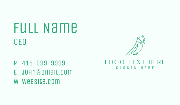 Minimalistic Owl Line Business Card Design Image Preview