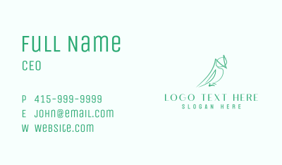 Minimalistic Owl Line Business Card Image Preview