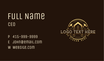 Cabin Maintenance Carpentry Business Card Image Preview