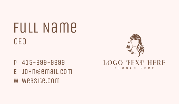 Female Hair Wig Business Card Design Image Preview