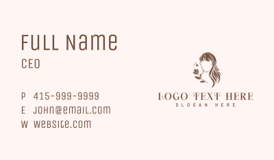 Female Hair Wig Business Card Image Preview