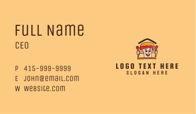 Cute Hot Dog Sandwich Mascot Business Card Image Preview