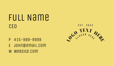 Retro Arch Wordmark Business Card Image Preview