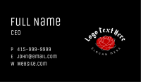 Grunge Flower Tattoo Business Card Image Preview