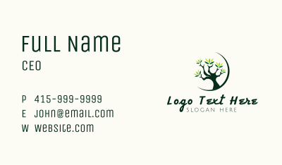Crescent Tree Nature Business Card Image Preview