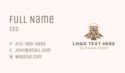 Carpentry Wood Flooring Business Card Image Preview