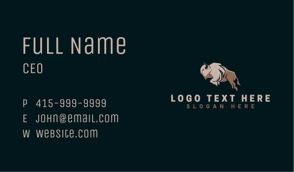 Wild Bison Farm Business Card Design Image Preview