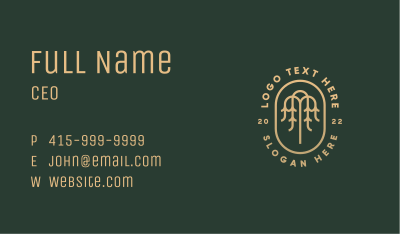 Gold Willow Tree  Business Card Image Preview