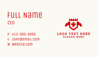 Red Canadian Maple Crest Banner Business Card Image Preview