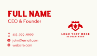Red Canadian Maple Crest Banner Business Card Image Preview