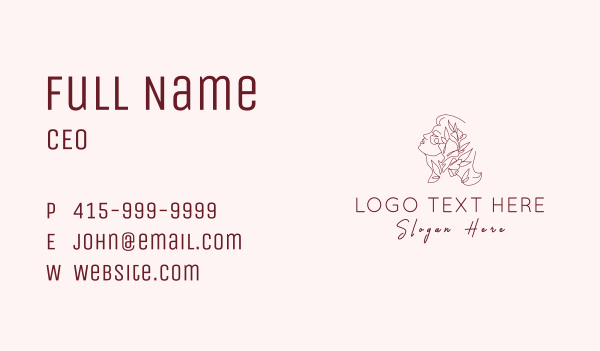 Elegant Feminine Flower Business Card Design Image Preview
