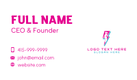 Lightning Superhero Woman Business Card Preview