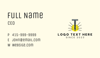 Letter T Nail Business Card Image Preview