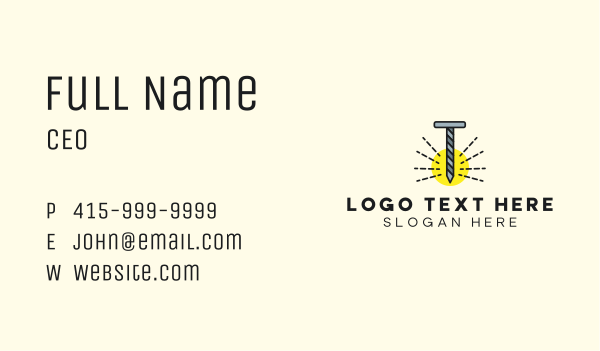 Letter T Nail Business Card Design Image Preview