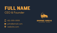 Orange Car Race Business Card Image Preview