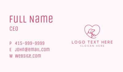 Heart Dog Puppy Vet Business Card Image Preview