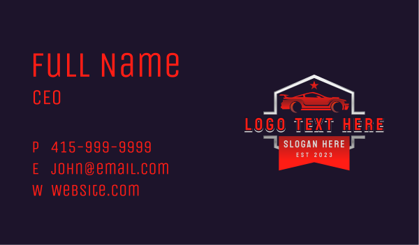 Auto Car Detailing Business Card Design Image Preview