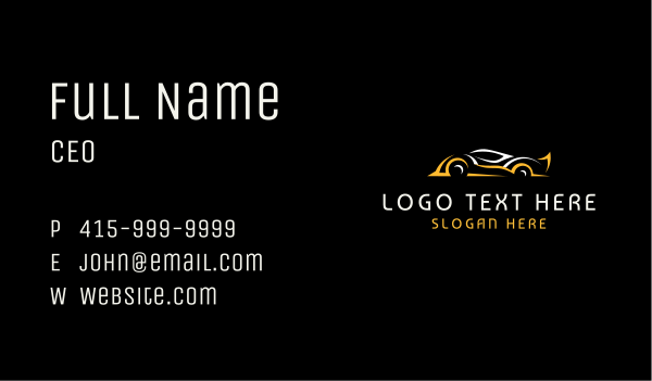 Automotive Car Abstract Business Card Design Image Preview