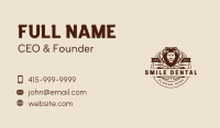 Shield Lion Crest Business Card Design