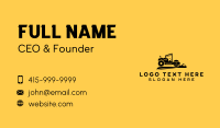 Construction Road Roller Heavy Equipment Business Card Design