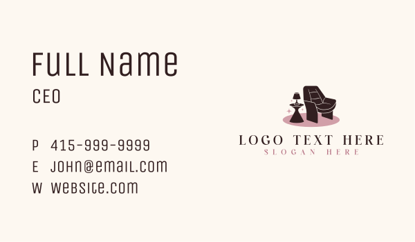Chair Lamp Furniture Business Card Design Image Preview