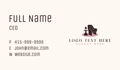 Chair Lamp Furniture Business Card Image Preview