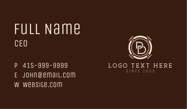 Hardware Badge Letter B  Business Card Design Image Preview