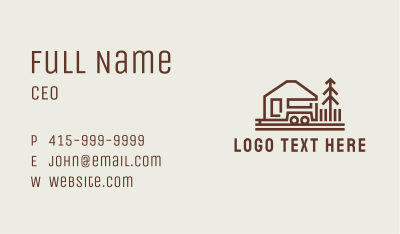 Camping Trailer House Business Card