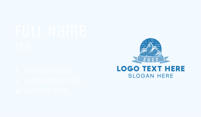 Blue Mountain Adventure Business Card Image Preview