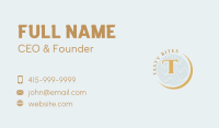 Gold Elegant Beauty Business Card Image Preview