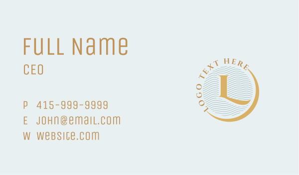 Gold Elegant Beauty Business Card Design Image Preview