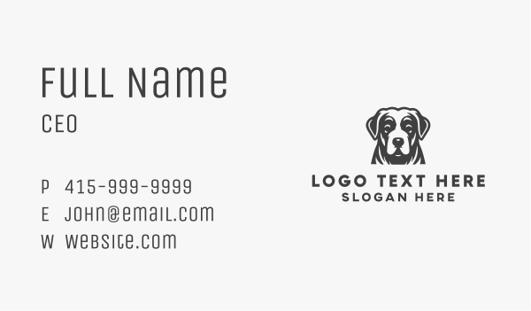 Dog Pet Animal Business Card Design Image Preview