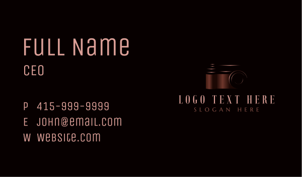 Luxury Camera Photography Business Card Design Image Preview