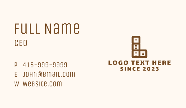 Letter L Dice Casino Business Card Design Image Preview