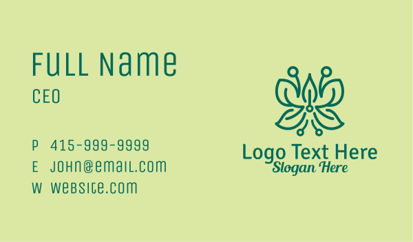 Nature Pen Leaves  Business Card Design Image Preview