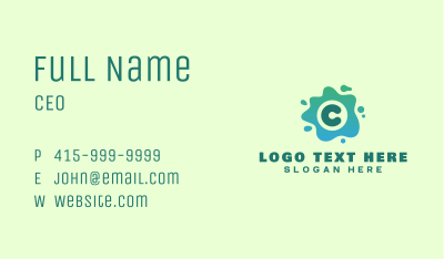 Slime Letter C Business Card Image Preview