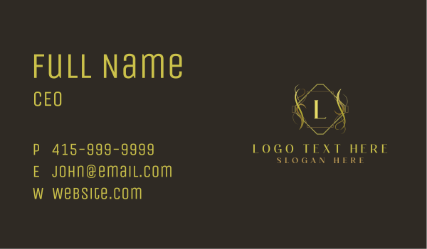 Luxury Hotel Jewelry Business Card Design Image Preview