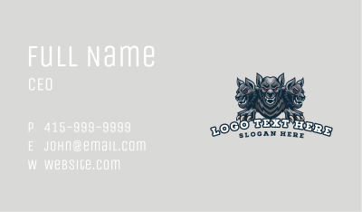 Cerberus Beast Gaming Business Card Image Preview