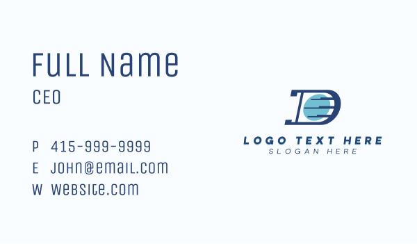 Logistics Courier Letter D Business Card Design Image Preview
