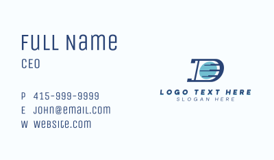 Logistics Courier Letter D Business Card Image Preview