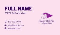Purple Hair Lady  Business Card Image Preview